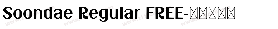 Soondae Regular FREE字体转换